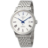Buy Shop Longines Record Automatic Stainless Steel 40mm Watch for Men - L2.821.4.11.6 USA Online
