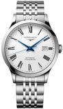 Buy Shop Longines Record Automatic Stainless Steel 40mm Watch for Men - L2.821.4.11.6 USA Online