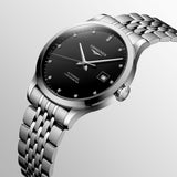 Buy Shop Longines Record Automatic Stainless Steel 40mm Watch for Men - L2.821.4.57.6 USA Online