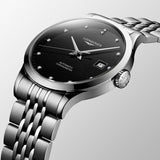 Buy Shop Longines Record Automatic Stainless Steel 40mm Watch for Men - L2.821.4.57.6 USA Online
