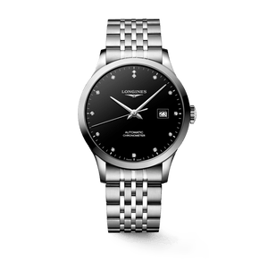 Buy Shop Longines Record Automatic Stainless Steel 40mm Watch for Men - L2.821.4.57.6 USA Online