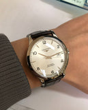 Buy Shop Longines Record Automatic Stainless Steel 40mm Watch for Men - L2.821.4.76.2 USA Online