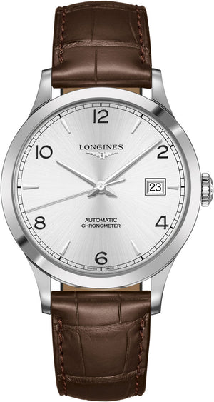 Buy Shop Longines Record Automatic Stainless Steel 40mm Watch for Men - L2.821.4.76.2 USA Online