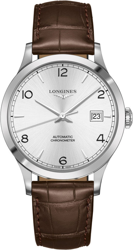Buy Shop Longines Record Automatic Stainless Steel 40mm Watch for Men - L2.821.4.76.2 USA Online