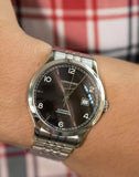 Buy Shop Longines Record Black Dial Automatic Stainless Steel 40mm Watch for Men - L2.821.4.56.6 USA Online