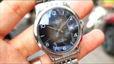 Buy Shop Longines Record Black Dial Automatic Stainless Steel 40mm Watch for Men - L2.821.4.56.6 USA Online