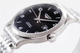 Buy Shop Longines Record Black Dial Automatic Stainless Steel 40mm Watch for Men - L2.821.4.56.6 USA Online