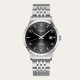 Buy Shop Longines Record Black Dial Automatic Stainless Steel 40mm Watch for Men - L2.821.4.56.6 USA Online