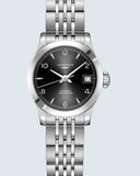 Buy Shop Longines Record Black Dial Automatic Stainless Steel 40mm Watch for Men - L2.821.4.56.6 USA Online