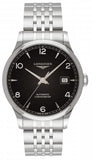 Buy Shop Longines Record Black Dial Automatic Stainless Steel 40mm Watch for Men - L2.821.4.56.6 USA Online