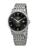 Buy Shop Longines Record Black Dial Automatic Stainless Steel 40mm Watch for Men - L2.821.4.56.6 USA Online