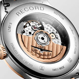 Buy Shop Longines Record Black Dial Black Leather Strap Watch for Men - L2.821.5.57.2 USA Online