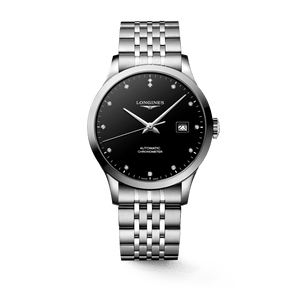 Buy Shop Longines Record Automatic Stainless Steel 40mm Watch for Men - L2.821.4.57.6 USA Online