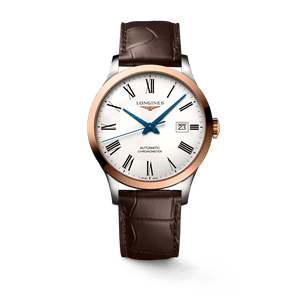 Buy Shop Longines Record Automatic Stainless Steel 18K Gold Watch for Men - L2.821.5.11.2 USA Online