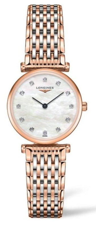 Buy Shop Longines La Grande Classique De Longines Diamonds Mother of Pearl Dial Two Tone Mesh Bracelet Watch for Women - L4.209.1.97.7 USA Online