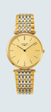 Buy Shop Longines La Grande Classique De Longines Gold Dial Two Tone Mesh Bracelet Watch for Women - L4.755.2.32.7 USA Online