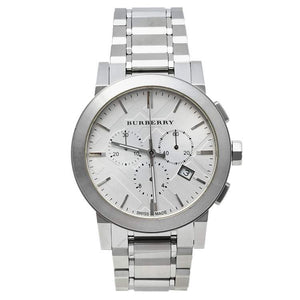 Buy Shop Burberry The City Chronograph Silver Dial Silver Steel Strap Watch for Men - BU9350 USA Online