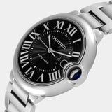 Buy Shop Cartier Ballon Bleu de Cartier Black Dial Silver Steel Strap Watch for Men - W6920042 USA Online