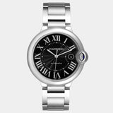 Buy Shop Cartier Ballon Bleu de Cartier Black Dial Silver Steel Strap Watch for Men - W6920042 USA Online