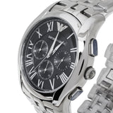 Buy Shop Emporio Armani Classic Chronograph Black Dial Silver Steel Strap Watch For Men - AR1786 USA Online