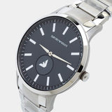 Buy Shop Emporio Armani Renato Quartz Black Dial Silver Steel Strap Watch For Men - AR11118 USA Online