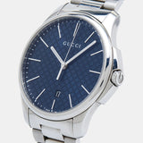 Buy Shop Gucci G Timeless Blue Dial Silver Steel Strap Watch For Men - YA126316 USA Online