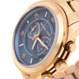 Buy Shop Michael Kors Runway Stop Hunger Quartz Blue Dial Rose Gold Steel Strap Watch For Men - MK8358 USA Online