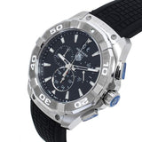 Buy Shop Tag Heuer Aquaracer Chronograph Black Dial Black Rubber Strap Watch for Men - CAY1110.FT6041 USA Online