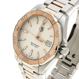 Buy Shop Tag Heuer Aquaracer Quartz White Dial Silver Strap Watch for Men - WAY1150.BD0911 USA Online
