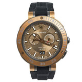 Buy Shop Versace V Extreme Chronograph Brown Tone Dial Black Rubber Strap Watch for Men - VCN030017 USA Online