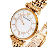 Buy Shop Emporio Armani Gianni T Bar Mother of Pearl Rose Gold Stainless Steel Strap Watch For Women - AR1909 USA Online