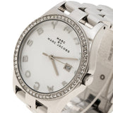 Buy Shop Marc Jacobs Henry Diamonds White Dial Silver Steel Strap Watch for Women - MBM3044 USA Online