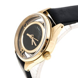 Buy Shop Marc Jacobs Tether Black Dial Black Leather Strap Watch for Women - MBM1376 USA Online