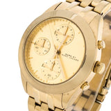Buy Shop Marc Jacobs Peeker Chronograph Gold Dial Gold Steel Strap Watch for Women - MBM3393 USA Online