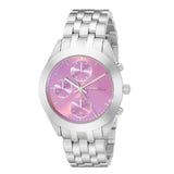 Buy Shop Marc Jacobs Peeker Chronograph Pink Dial Silver Steel Strap Watch for Women - MBM3372 USA Online
