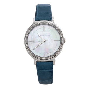 Buy Shop Michael Kors Cinthia Mother of Pearl Dial Blue Leather Strap Watch for Women - MK2661 USA Online
