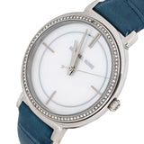 Buy Shop Michael Kors Cinthia Mother of Pearl Dial Blue Leather Strap Watch for Women - MK2661 USA Online