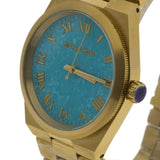 Buy Shop Michael Kors Channing Turquoise Dial Gold Steel Strap Watch For Women - MK5894 USA Online