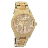 Buy Shop Michael Kors Layton Rose Gold Dial Gold Stainless Steel Strap Watch for Women - MK6476 USA Online