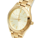 Buy Shop Michael Kors Mini Runway Slim Gold Dial Gold Steel Strap Watch for Women - MK3512 USA Online