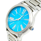 Buy Shop Michael Kors Hartman Quartz Blue Dial Silver Steel Strap Watch For Women - MK3519 USA Online