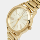 Buy Shop Michael Kors Hartman Quartz Gold Dial Gold Steel Strap Watch For Women - MK3490 USA Online