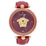 Buy Shop Versace Palazzo Empire Red Dial Red Leather Strap Watch for Women - VCO120017 USA Online