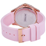 Buy Shop Guess Sparkling Diamonds Pink Dial Pink Rubber Strap Watch for Women - W0032L9 USA Online