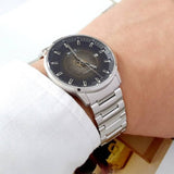 Mido Commander Automatic Gradient Black Dial Silver Steel Strap Watch For Men - M021.407.11.411.00