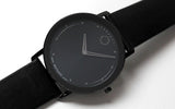 Buy Shop Movado Sapphire Black Dial Black Leather Strap Watch for Men - 606884 USA Online
