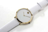 Buy Shop Movado 70th Anniversary Limited Edition White Dial White Leather Strap Watch For Women - 0607138 USA Online