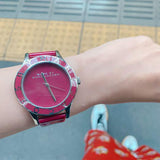 Buy Shop Marc Jacobs Blade Red Dial Red Leather Strap Watch for Women - MBM1157 USA Online