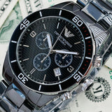 Buy Shop Emporio Armani Black Ceramic Chronograph Black Dial Watch For Men - AR1421 USA Online