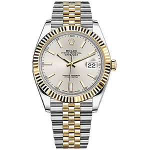Buy Shop Rolex Datejust 41 Silver Dial Two Tone Oystersteel & Yellow Gold Jubilee Bracelet Watch for Men - M126333-0002 USA Online